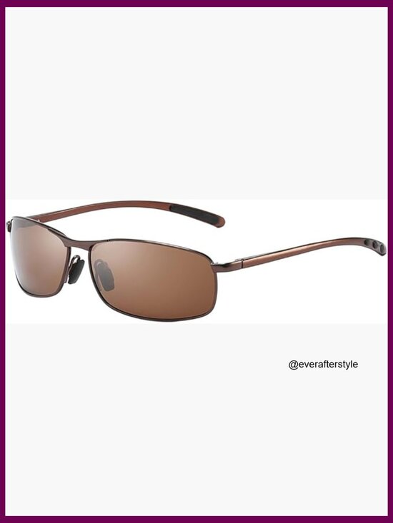 Rectangular Polarized Sunglasses with Anti-Reflective Coating, Spring Hinge main image 5
